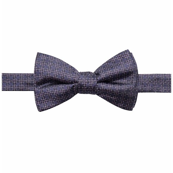 RYAN SEACREST DISTINCTION Purple Cambria Neat Geometric Silk Pre-Tied Bow Tie - Picture 1 of 3